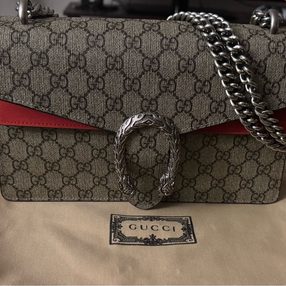 Gucci Handbags - Gucci Dionysus GG Supreme Shoulder Bag - Beige & Red - Authentic NWT Never used